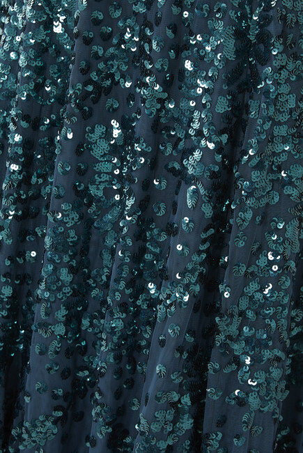Sequin Off-Shoulder Gown